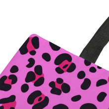 Load image into Gallery viewer, Ti Amo I love you - Exclusive Brand - Persian Pink with Cerise Leopard Spots - Cloth Totes
