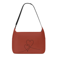 Load image into Gallery viewer, Ti Amo I love you - Exclusive Brand - Brick Red  2-  Double Script Heart - Journey Computer Shoulder Bag
