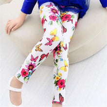 Load image into Gallery viewer, Kids Girls Leggings Spring Summer Flower Printed Children Trousers Girl Casual Pencil Pants Cute Toddler Leggings Ti Amo I love you
