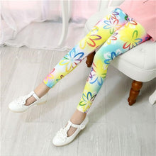 Load image into Gallery viewer, Kids Girls Leggings Spring Summer Flower Printed Children Trousers Girl Casual Pencil Pants Cute Toddler Leggings Ti Amo I love you
