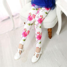 Load image into Gallery viewer, Kids Girls Leggings Spring Summer Flower Printed Children Trousers Girl Casual Pencil Pants Cute Toddler Leggings Ti Amo I love you
