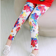 Load image into Gallery viewer, Kids Girls Leggings Spring Summer Flower Printed Children Trousers Girl Casual Pencil Pants Cute Toddler Leggings Ti Amo I love you
