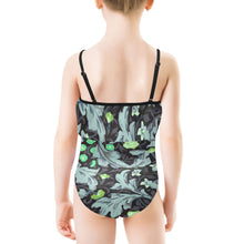 Load image into Gallery viewer, Kids&#39; Spaghetti Strap Ruffle Swimsuit (S26) Ti Amo I love you
