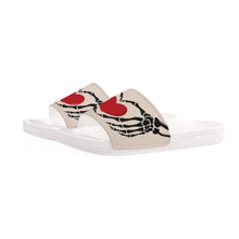 Load image into Gallery viewer, Ti Amo I love you - Exclusive Brand - Bone - Skeleton Hands with Heart -  Slide Sandals - White Soles
