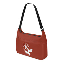 Load image into Gallery viewer, Ti Amo I love you - Exclusive Brand - Brick Red 2 - White Daisy -  Journey Computer Shoulder Bag
