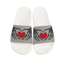 Load image into Gallery viewer, Ti Amo I love you - Exclusive Brand - Dawn - Skeleton Hands with Heart -  Slide Sandals - White Soles
