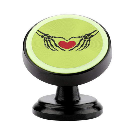 Ti Amo I love you - Exclusive Brand  - Yellow Green - Skeleton Hands with Heart - Magnetic Car Phone Holder