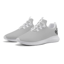 Load image into Gallery viewer, Ti Amo I love you - Exclusive Brand - Silver - Double Black Heart - Women&#39;s New Lace Up Front Running Shoes
