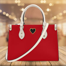 Load image into Gallery viewer, Ti Amo I love you - Exclusive Brand - Venetian Red - Luxury Womens PU Tote Bag - Cream Straps
