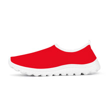 Load image into Gallery viewer, Ti Amo I love you - Exclusive Brand - Torch Red 2 - Double White Heart - Women&#39;s Mesh Running Shoes - White Soles
