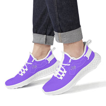 Load image into Gallery viewer, Ti Amo I love you - Exclusive Brand - Heliotrope 3 - Double Heart - Womens Mesh Knit Shoes - White Soles
