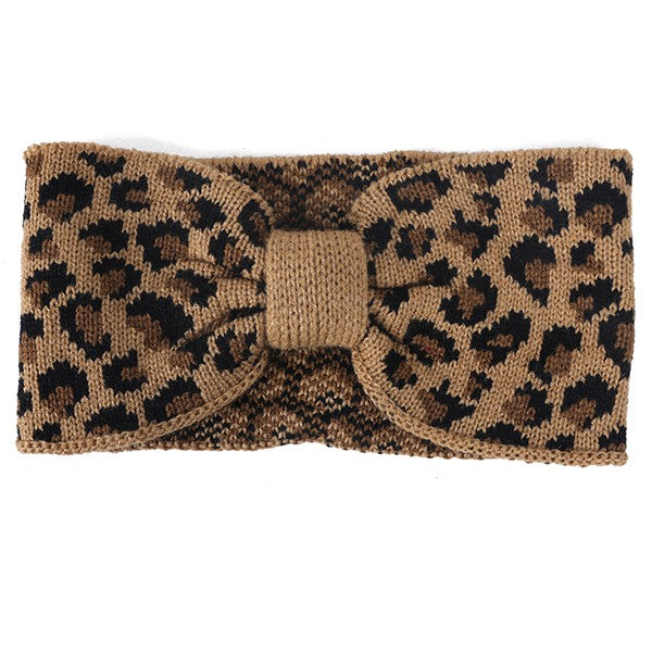 LEOPARD PRINT WINTER HEAD BAND Ti Amo I love you