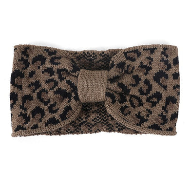 LEOPARD PRINT WINTER HEAD BAND Ti Amo I love you