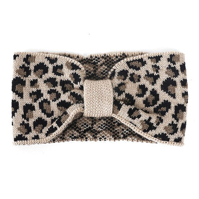 LEOPARD PRINT WINTER HEAD BAND Ti Amo I love you