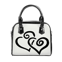 Load image into Gallery viewer, Ti Amo I love you - Exclusive Brand  - Cararra - Double Black Heart -  Shoulder Handbag
