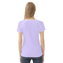 Load image into Gallery viewer, TI Amo I love you - Exclusive Brand - Lilac - Double White Heart - Women&#39;s T shirt
