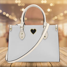 Load image into Gallery viewer, Ti Amo I love you - Exclusive Brand - Seashell - Luxury Womens PU Tote Bag - Cream Straps
