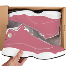 Load image into Gallery viewer, Ti Amo I love you - Exclusive Brand - Old Pink - Double Heart Logo - Mens / Womens - Unisex  Basketball Shoes - White Laces
