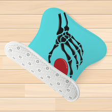 Load image into Gallery viewer, Ti Amo I love you - Exclusive Brand - Medium Turquoise Blue - Skeleton Hands with Heart  - Big Paws Pet Rug
