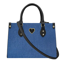 Load image into Gallery viewer, Ti Amo I love you - Exclusive Brand - Forever in Blue Jeans - Luxury Womens PU Tote Bag - Black Straps
