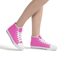 Load image into Gallery viewer, Ti Amo I love you - Exclusive Brand - Hot Pink - High-Top Canvas - White Soles
