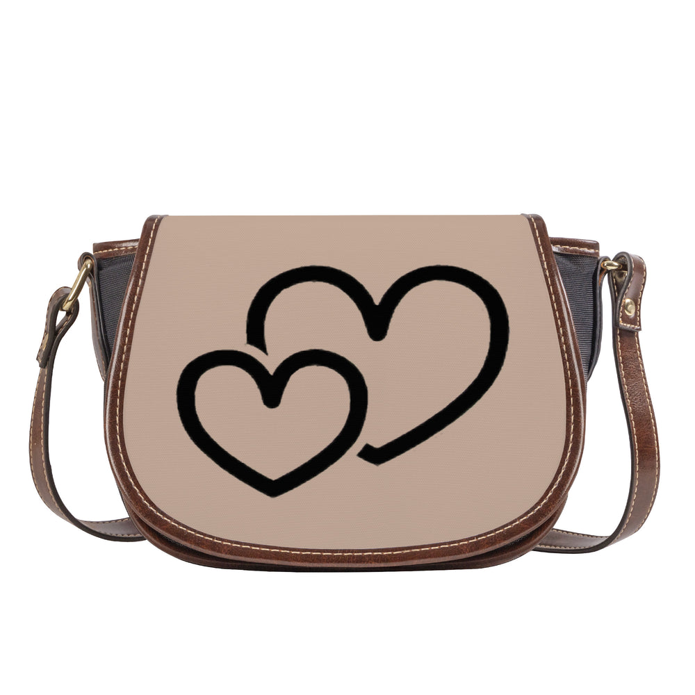 Ti Amo I love you - Exclusive Brand - Rodeo Dust 2 - Double Black Heart - Saddle Bag