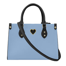 Load image into Gallery viewer, Ti Amo I love you - Exclusive Brand - Pastel Blue - Luxury Womens PU Tote Bag - Black Straps
