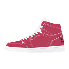 Load image into Gallery viewer, Ti Amo I love you Exclusive Brand - Viva Magenta - Skeleton Hands with Heart - High Top Synthetic Leather Sneaker
