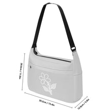 Load image into Gallery viewer, Ti Amo I love you - Exclusive Brand - Alto Gray - White Daisy -  Journey Computer Shoulder Bag
