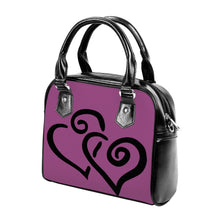 Load image into Gallery viewer, Ti Amo I love you - Exclusive Brand - Cannon Pink - Double Black Heart -  Shoulder Handbag
