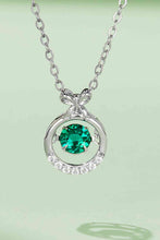 Load image into Gallery viewer, Lab-Grown Emerald Pendant Necklace Ti Amo I love you
