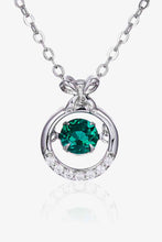 Load image into Gallery viewer, Lab-Grown Emerald Pendant Necklace Ti Amo I love you
