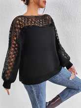 Load image into Gallery viewer, Lace Trim Boat Neck Knit Top - Sizes S-L Ti Amo I love you
