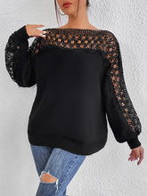 Load image into Gallery viewer, Lace Trim Boat Neck Knit Top - Sizes S-L Ti Amo I love you
