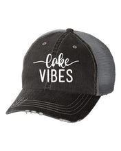 Load image into Gallery viewer, Lake Vibes Embroidered Trucker Hat Ti Amo I love you
