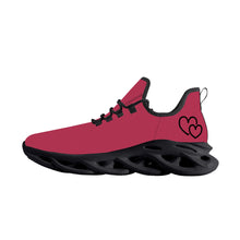 Load image into Gallery viewer, Ti Amo I love you - Exclusive Brand - Viva Magenta - Double Black Heart -  Flex Control Sneaker - Black Soles
