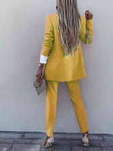 Load image into Gallery viewer, Lapel Collar Long Sleeve Blazer and Pants Set Ti Amo I love you
