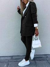 Load image into Gallery viewer, Lapel Collar Long Sleeve Blazer and Pants Set Ti Amo I love you
