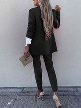 Load image into Gallery viewer, Lapel Collar Long Sleeve Blazer and Pants Set Ti Amo I love you
