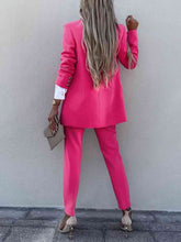 Load image into Gallery viewer, Lapel Collar Long Sleeve Blazer and Pants Set Ti Amo I love you
