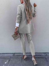 Load image into Gallery viewer, Lapel Collar Long Sleeve Blazer and Pants Set Ti Amo I love you
