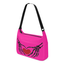 Load image into Gallery viewer, Ti Amo I love you - Exclusive Brand - Persian Rose - Skeleton Heart Hands  -  Journey Computer Shoulder Bag
