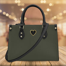 Load image into Gallery viewer, Ti Amo I love you - Exclusive Brand - Rifle Green - Luxury Womens PU Tote Bag - Black Straps
