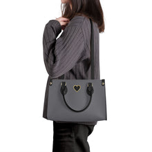 Load image into Gallery viewer, Ti Amo I love you - Exclusive Brand - Storm Dust  - Luxury Women PU Tote Bag - Black Straps
