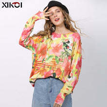 Load image into Gallery viewer, Leisure Round Neck Long Sleeve Pullover Shirt Ti Amo I love you
