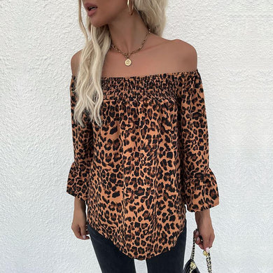 Leopard Chiffon Shirt Ti Amo I love you
