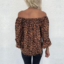 Load image into Gallery viewer, Leopard Chiffon Shirt Ti Amo I love you
