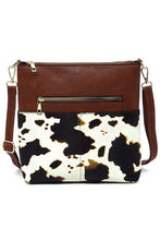 Load image into Gallery viewer, Leopard Cow Flower Pocket Crossbody Bag Ti Amo I love you
