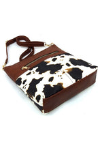 Load image into Gallery viewer, Leopard Cow Flower Pocket Crossbody Bag Ti Amo I love you
