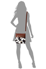 Load image into Gallery viewer, Leopard Cow Flower Pocket Crossbody Bag Ti Amo I love you
